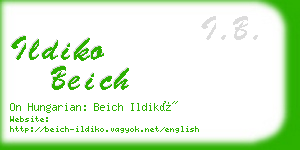 ildiko beich business card